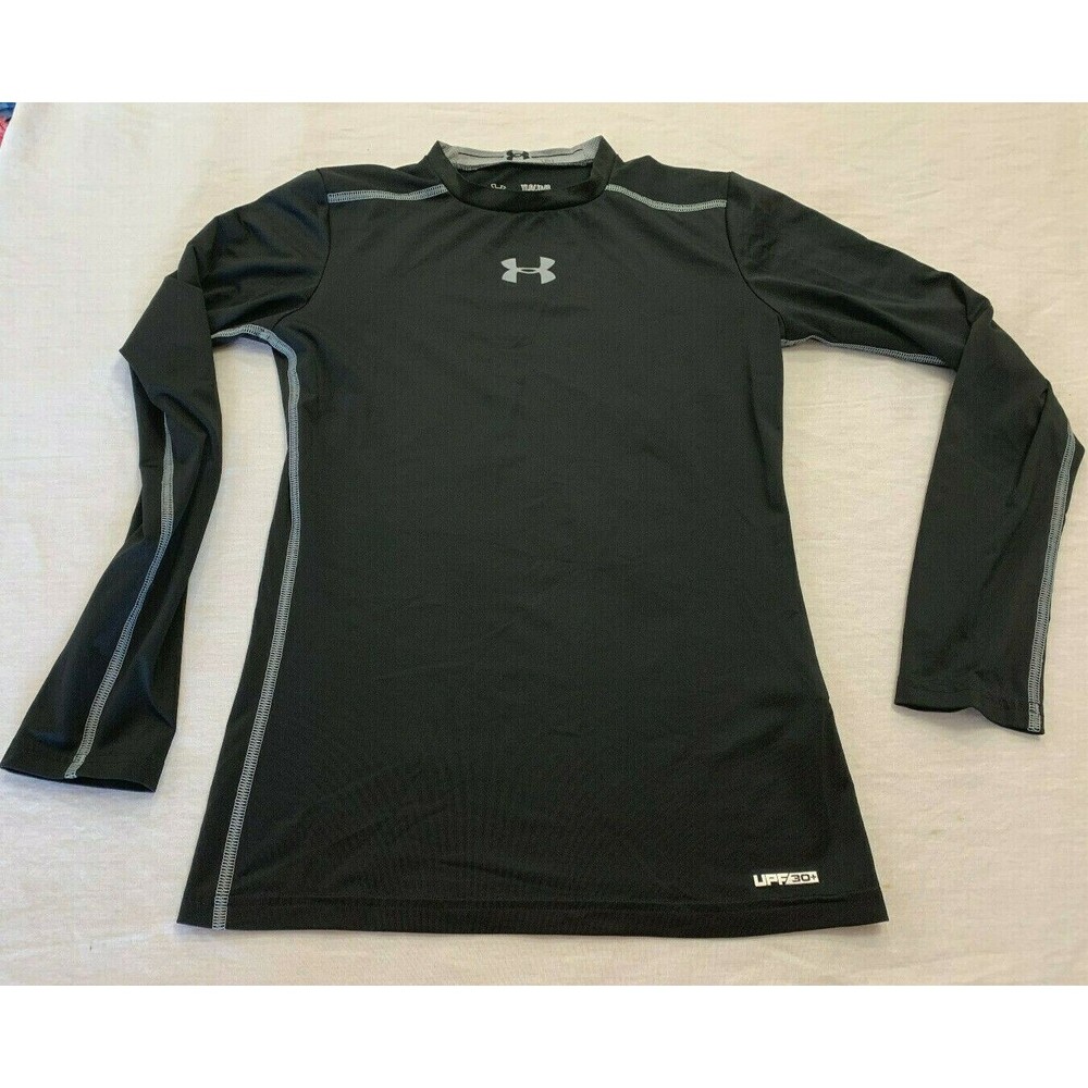 UNDER ARMOUR HEAT GEAR UPF 30+ BOYS ATHLETIC FITTED SHIRT SIZE L